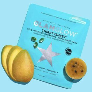 NEVER USED - GLAMGLOW THIRSTYSHEET - SOS Intensity Hydrating Cream Sheet Mask